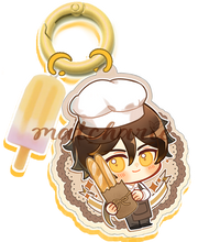 Load image into Gallery viewer, [FAN MERCHANDISE] GENSHIN IMPACT CAFE &amp; PATISSERIE KEYCHAIN
